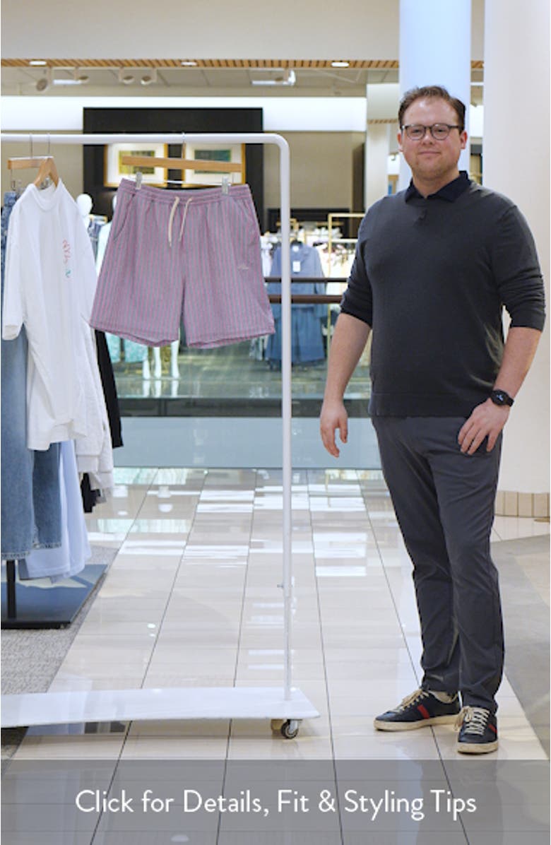 Stripe Seersucker Swim Shorts, sales video thumbnail