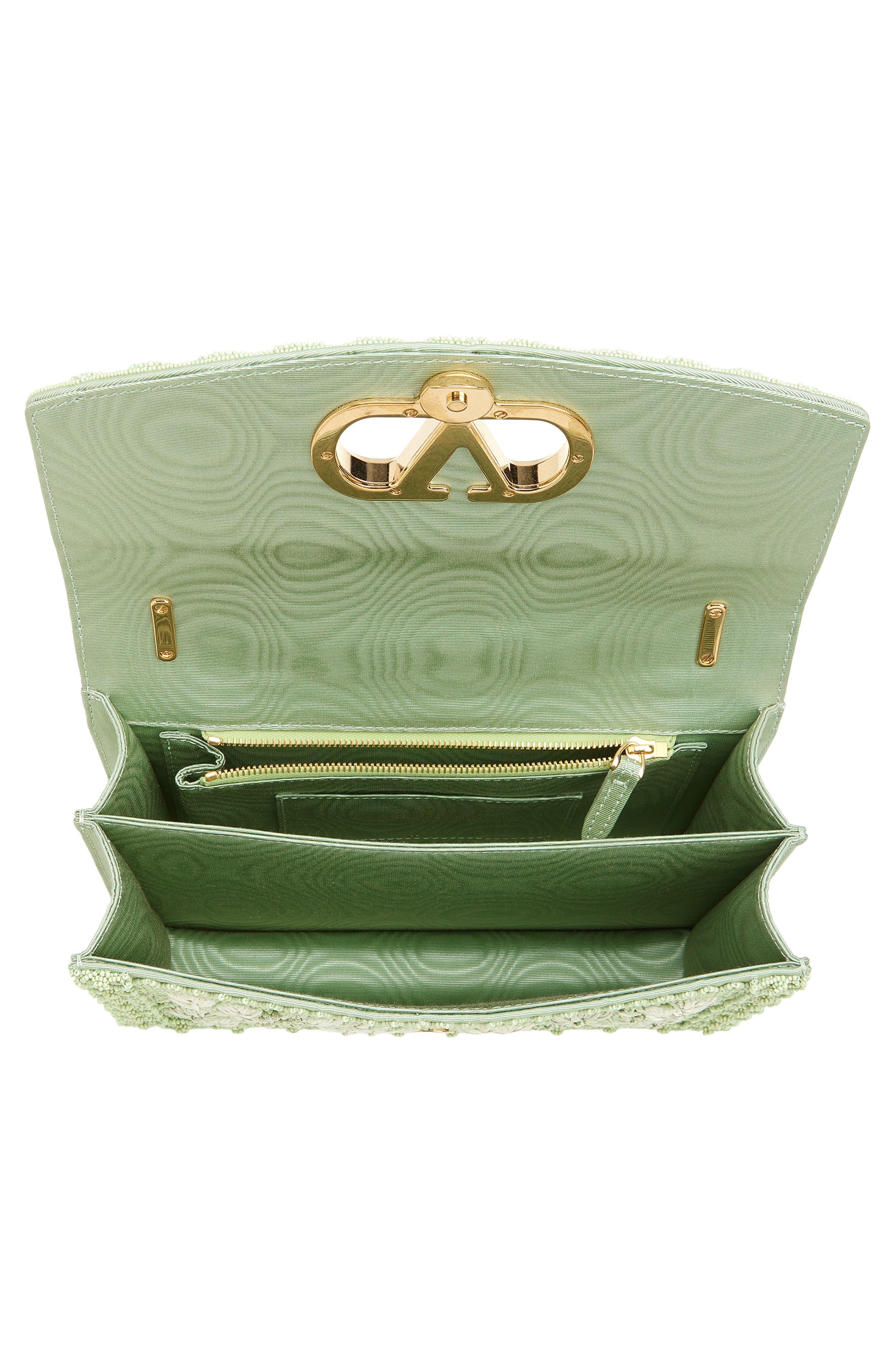 DeVain Embroidered Shoulder Bag, Alternate, color, GREEN