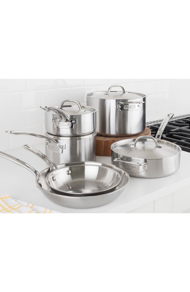 Viking Professional 10-Piece 5-Ply Satin Finish Cookware Set, Alternate, color, 