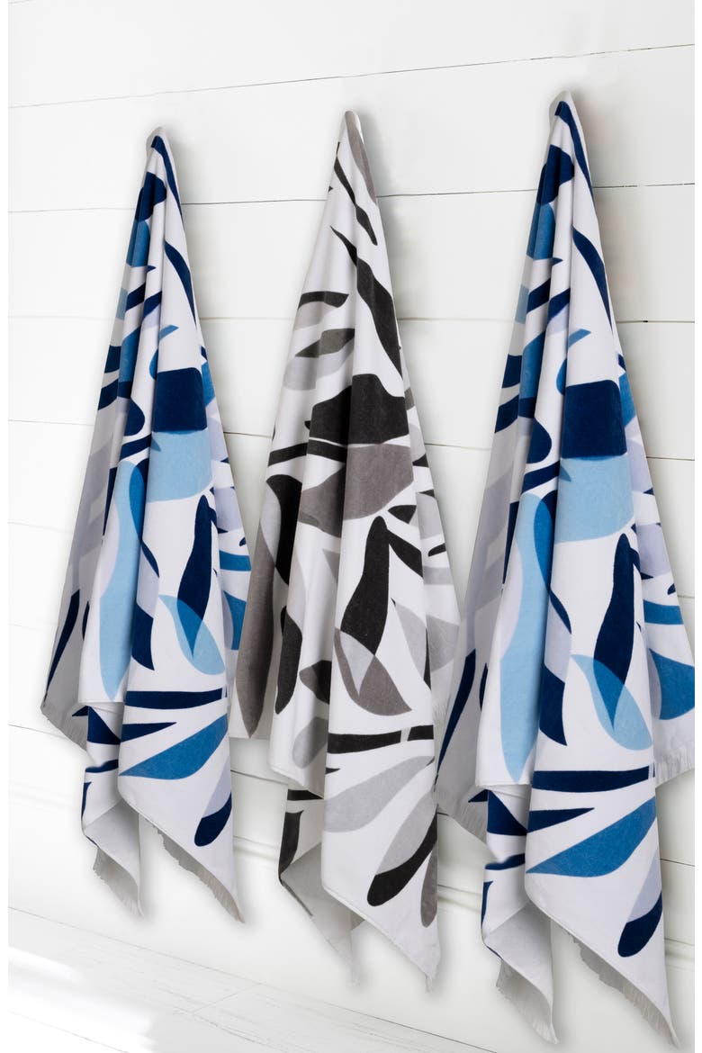 Alameda Cotton Velour Beach Towel, Alternate, color, GREY