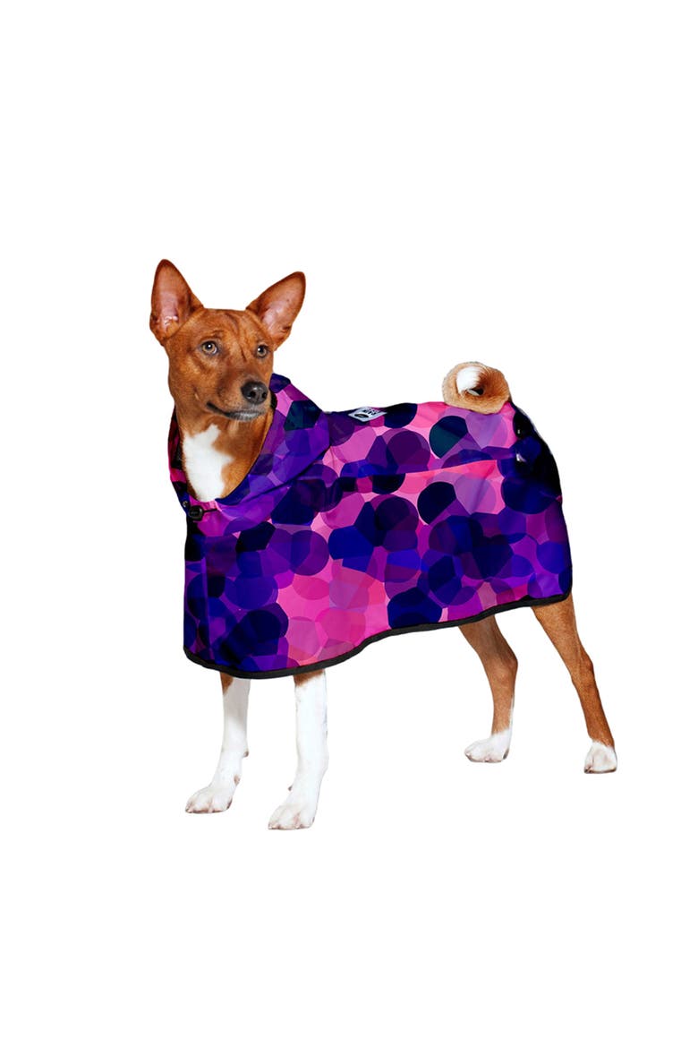 Dog Rain Poncho City Lights, Main, color, Purple