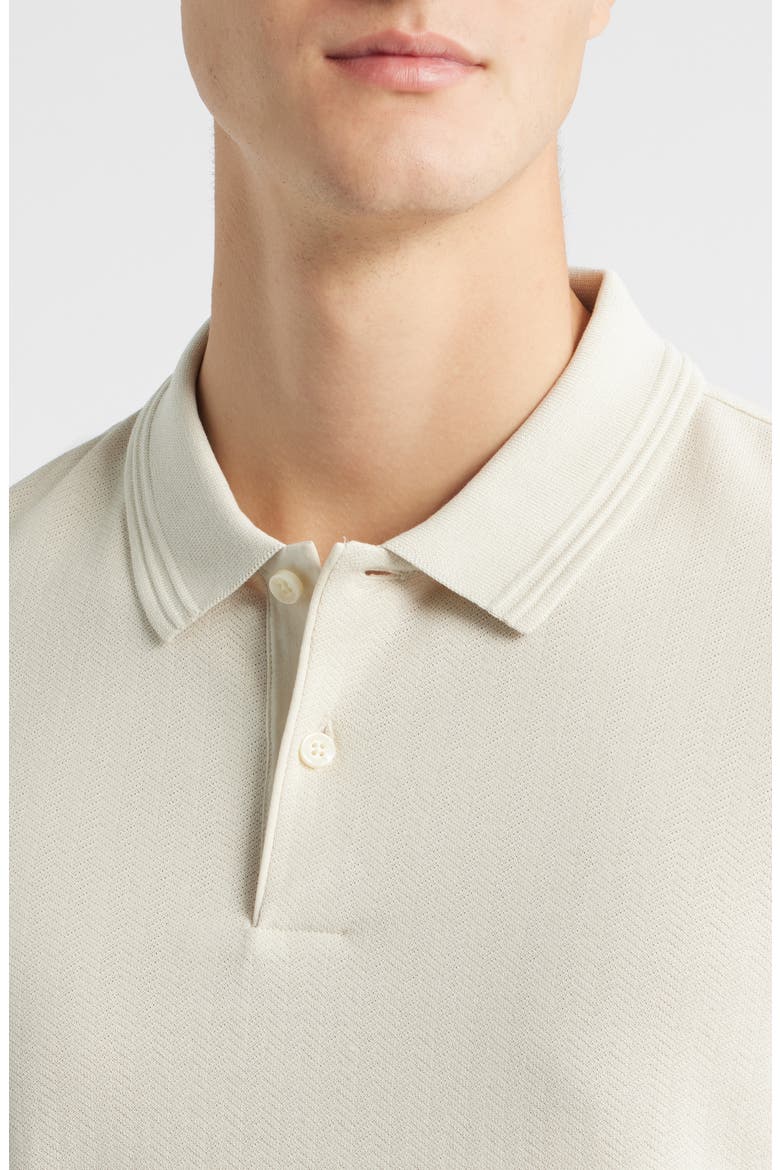 Parlay Herringbone Cotton Polo, Alternate, color, OPEN WHITE