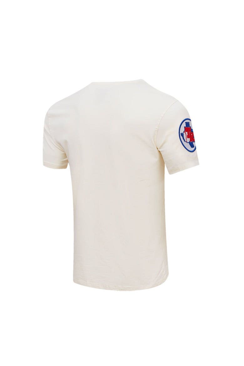 Men's Pro Standard Cream Texas Rangers Cooperstown Collection Old English T-Shirt, Alternate, color, Cream