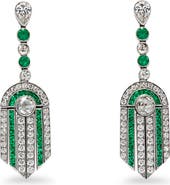Fred Leighton Emerald & Diamond Drop Earrings