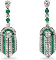 Fred Leighton Emerald & Diamond Drop Earrings