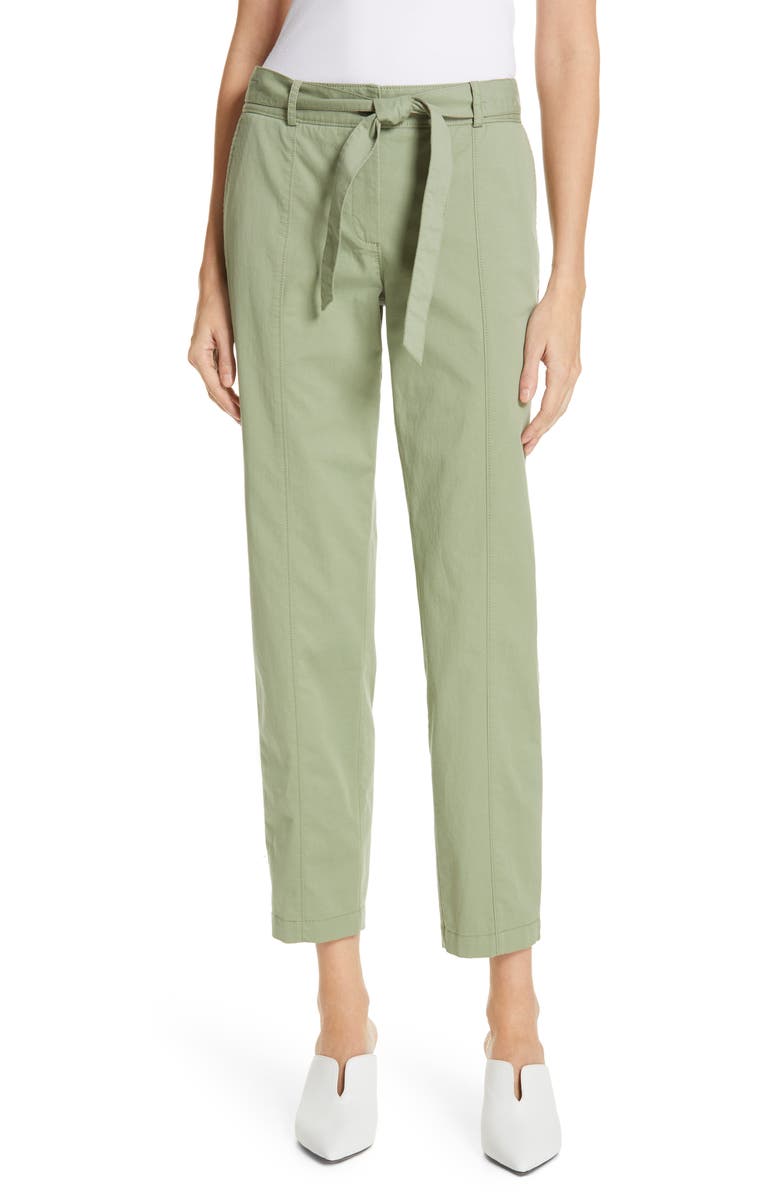 Nordstrom Signature Center Seam Drawstring Stretch Cotton Pants, Main, color, 