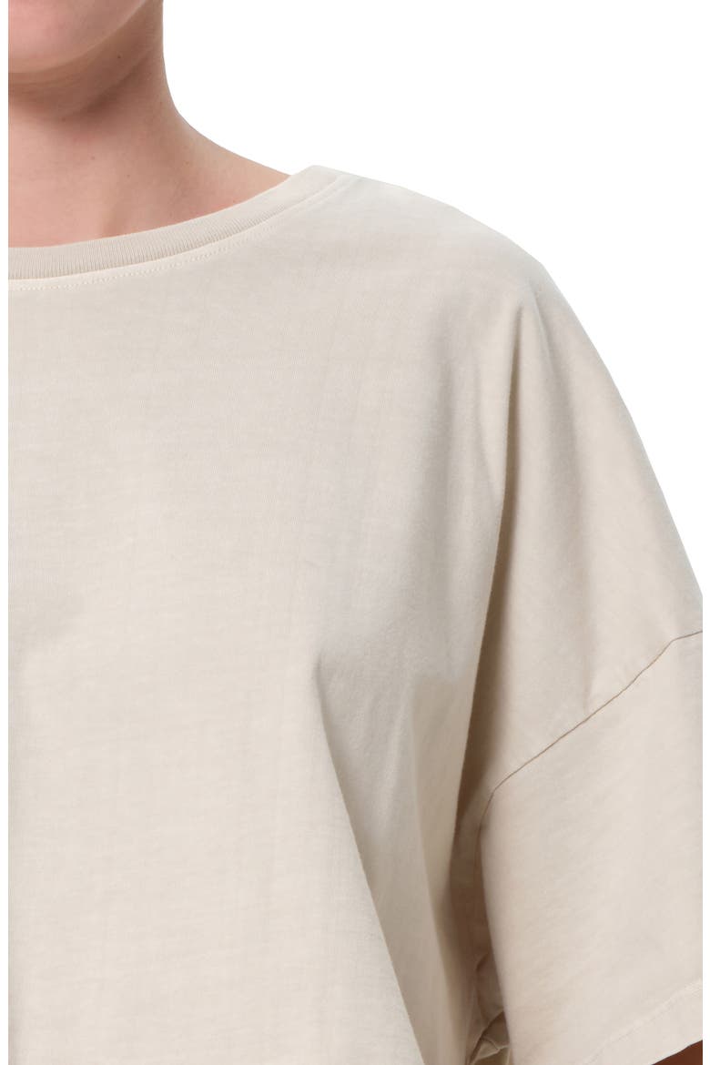 Arli Oversize Cotton Crop T-Shirt, Alternate, color, BROWN RICE