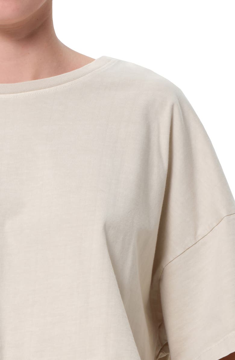 AGOLDE Arli Oversize Cotton Crop T-Shirt, Alternate, color, Brown Rice