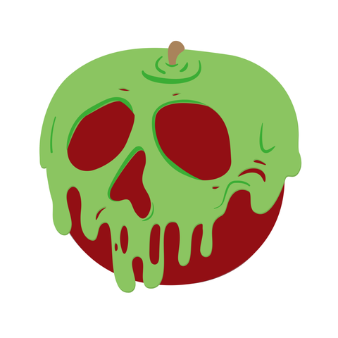 Evil Queen Poison Apple Led Figural Compact Mirror