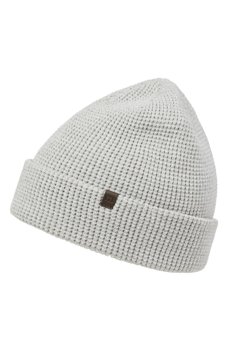 TravisMathew Cloud Waffle Beanie, Alternate, color, Heather Grey