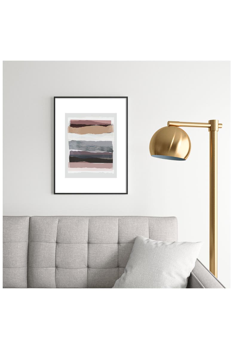Pieces 16 Framed Art Print, Alternate, color, BLACK TONES