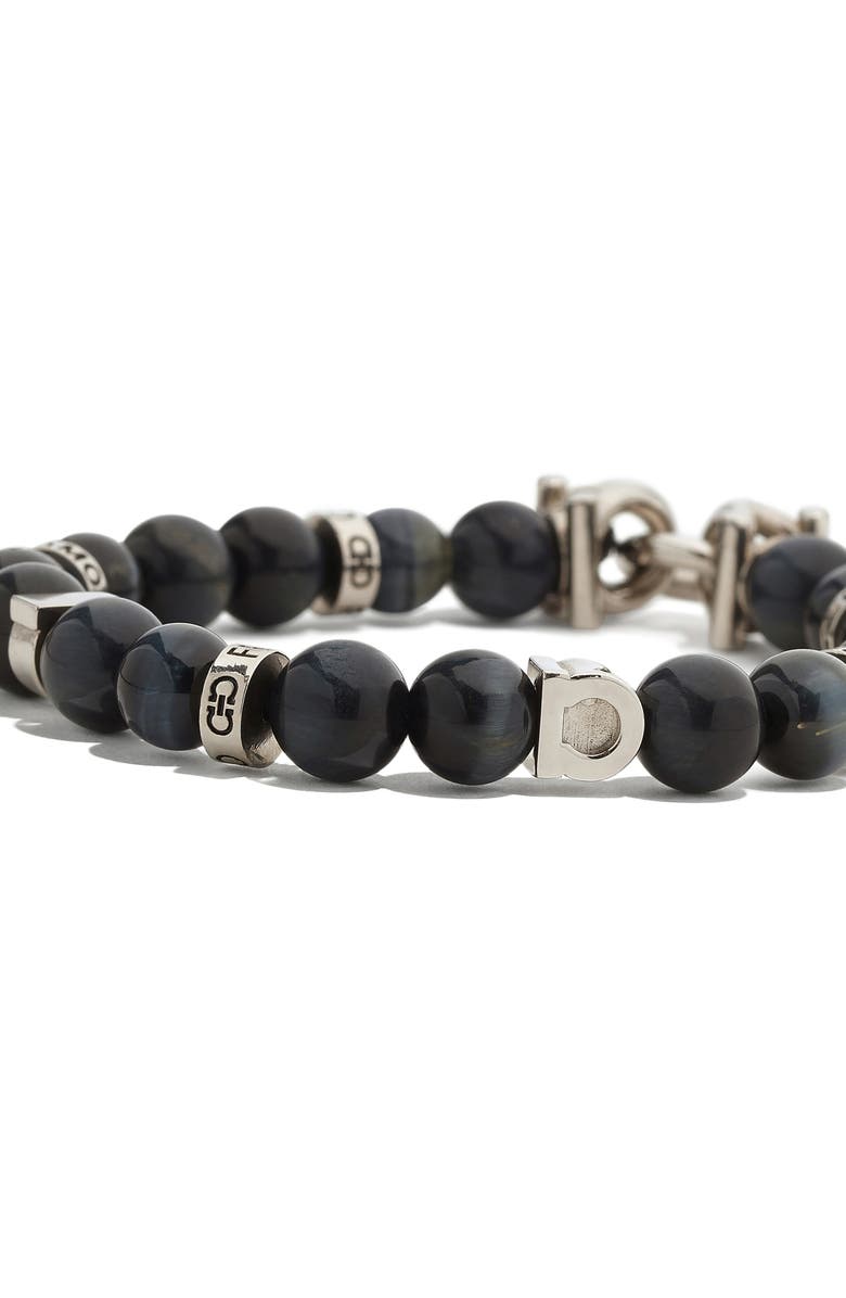 FERRAGAMO Men's Beaded Stone Stretch Bracelet, Alternate, color,