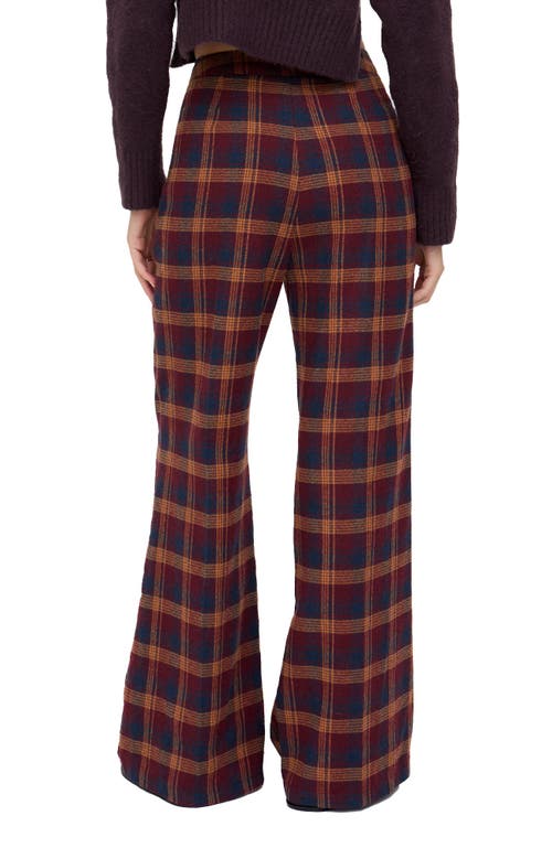Lily And Lionel London Damson High Waisted Tartan Print Trouser In Multi
