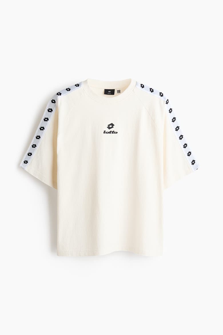 Oversized Fit Cotton T-shirt, Main, color, White/Lotto