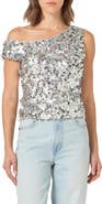 Endless Rose Paillette One-Shoulder Top