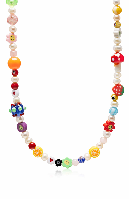 Nialaya Berry Pearl Necklace