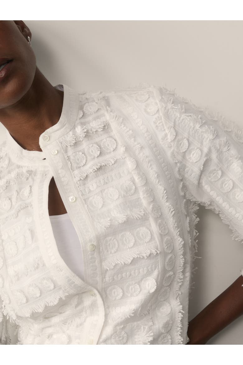 Nola Mandarin Collar Blouse, Alternate, color, White
