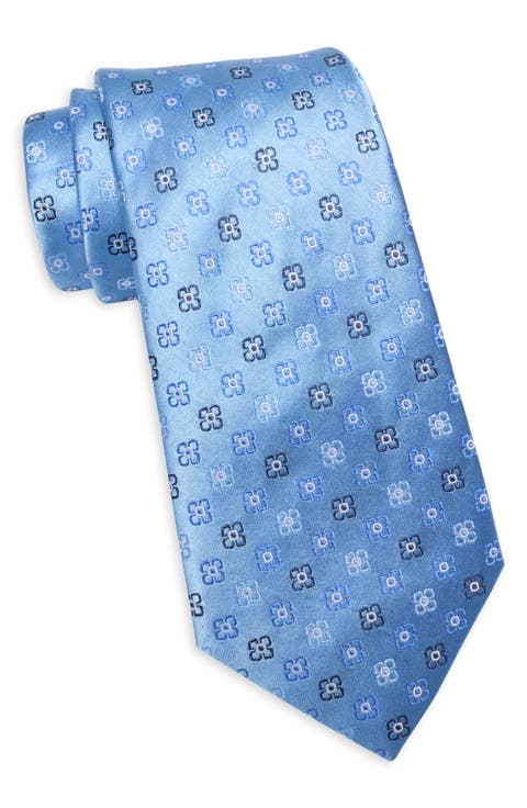 Medallion Print Silk Tie