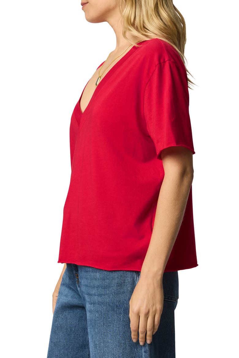 Kacey V-Neck T-Shirt, Alternate, color, ROUGE