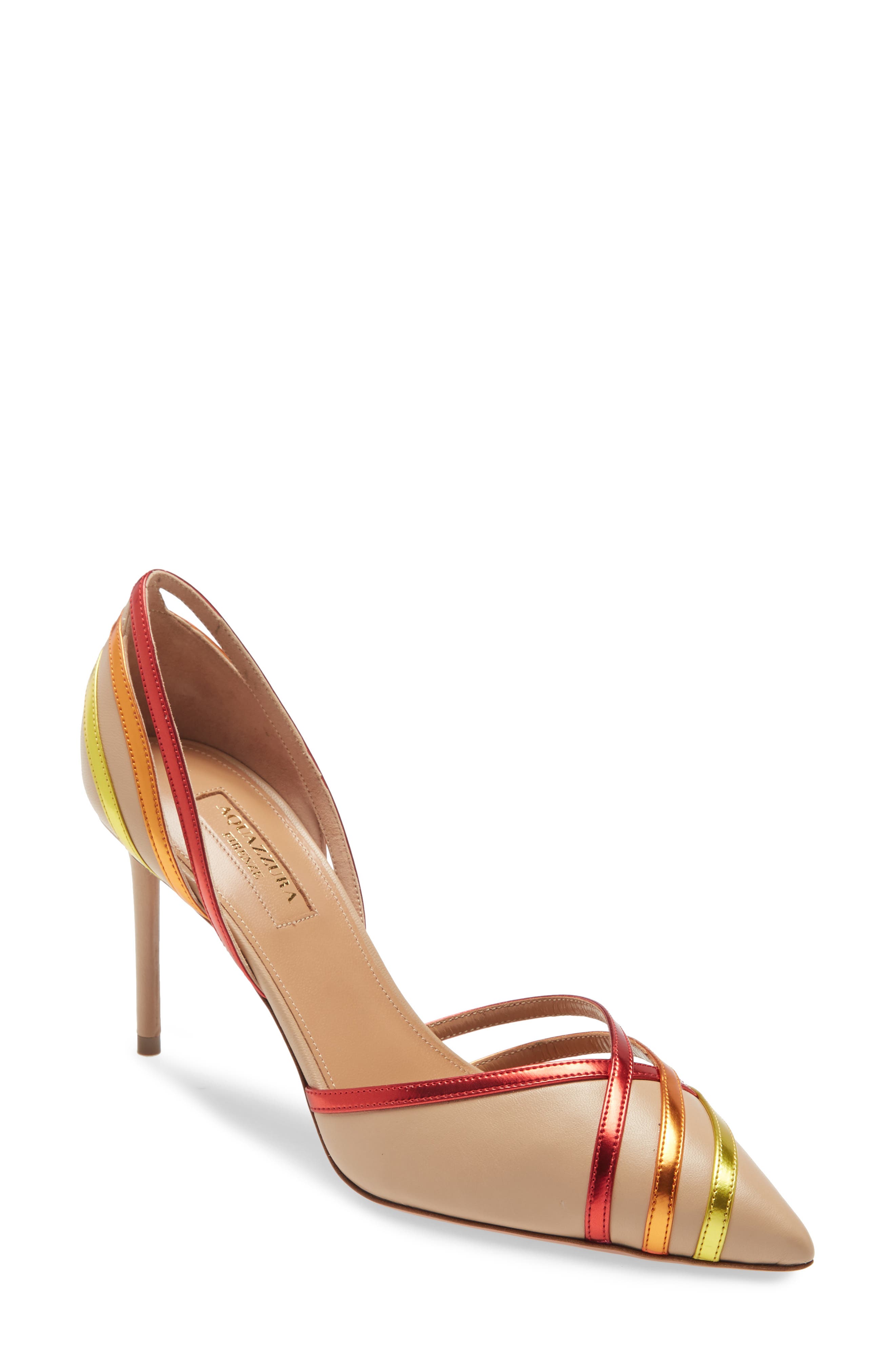 Aquazzura Cosmo Rainbow d'Orsay Pointed Toe Pump, Main, color, 