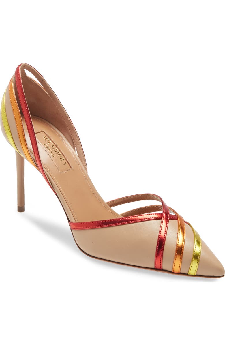 Aquazzura Cosmo Rainbow d'Orsay Pointed Toe Pump, Main, color,