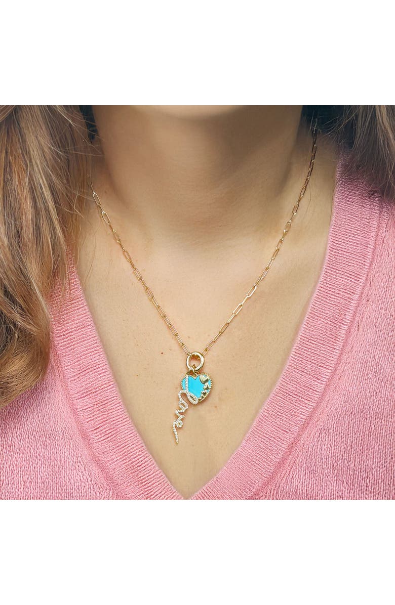 The Lovery Fine Jewelry Round Gold Charm Holder, Alternate, color, Yellow Gold