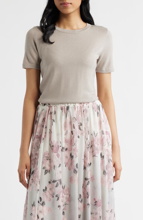 Luxe Washable Short Sleeve Wool Sweater