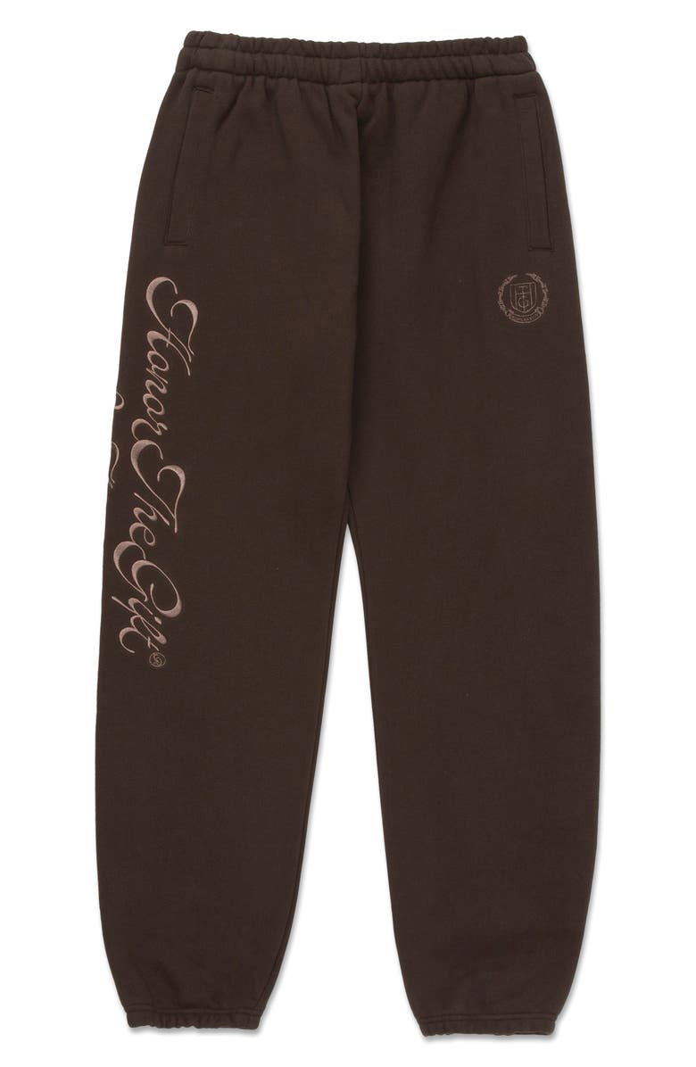 HONOR THE GIFT Logo Script Cotton Sweatpants, Main, color, 