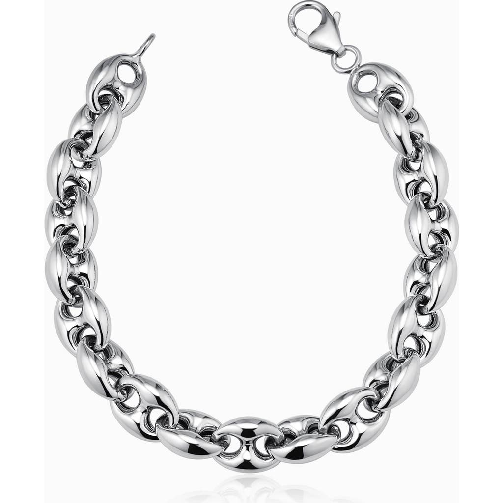 Oradina Sterling Silver Chunky Mariner Bracelet In Silver