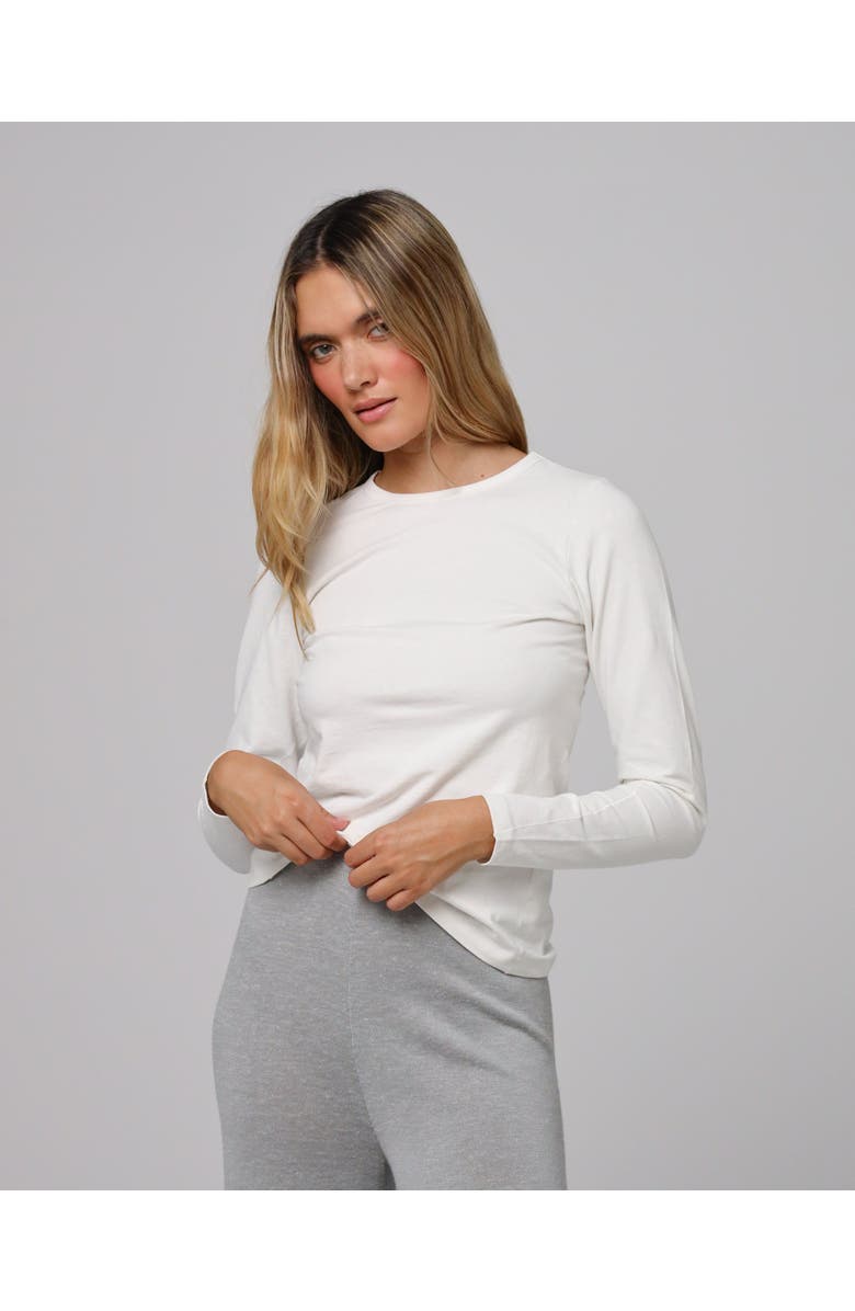 JUANA Hemp Essentials Long Sleeve Tee, Main, color, White