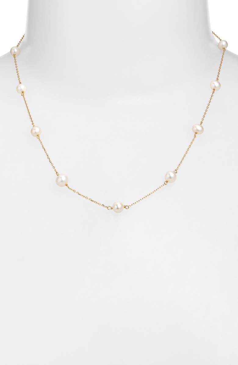 ARGENTO VIVO Freshwater Pearl Station Necklace, Alternate, color, 