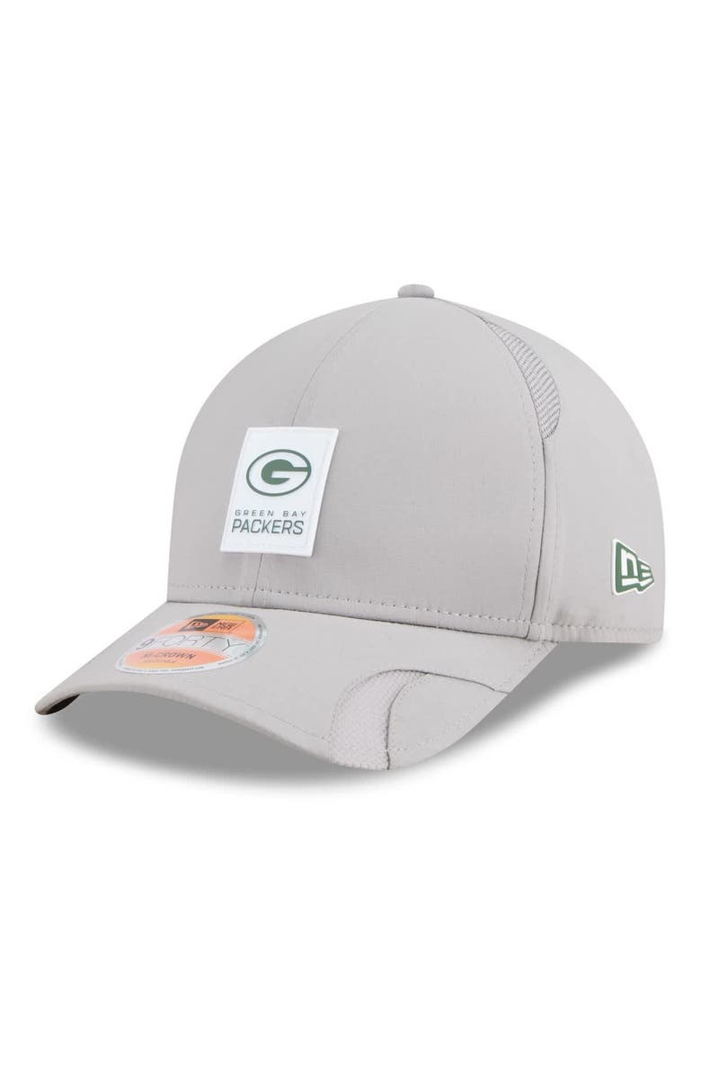 New Era Men's New Era Gray Green Bay Packers 2025 Sideline M-Crown 9FORTY Adjustable Hat, Main, color, Gray