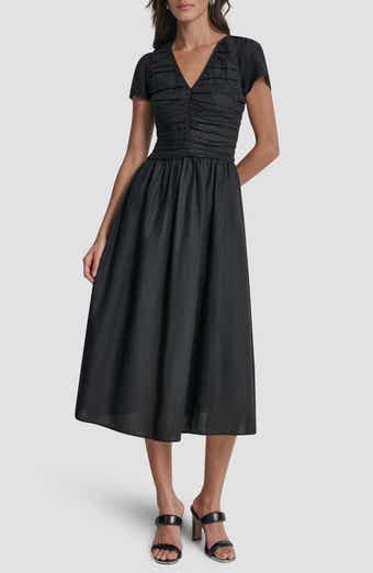 dkny black linen dress DKNY LINEN DRESS