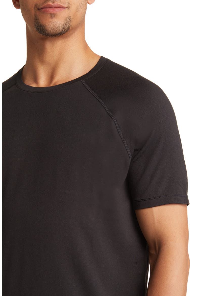Pajama T-Shirt & Shorts, Alternate, color, BLACK