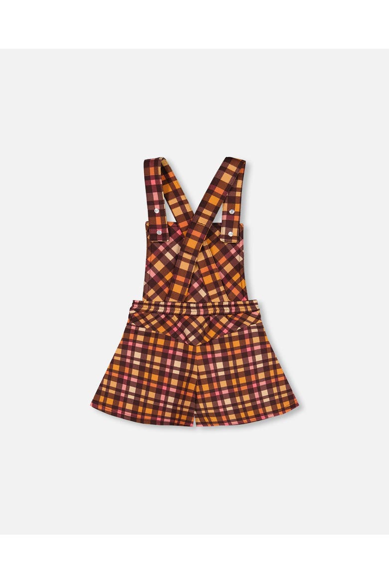 Little Girl's Milano Shortall Plaid Magenta And Brown, Alternate, color, Pink & Brown Plaid