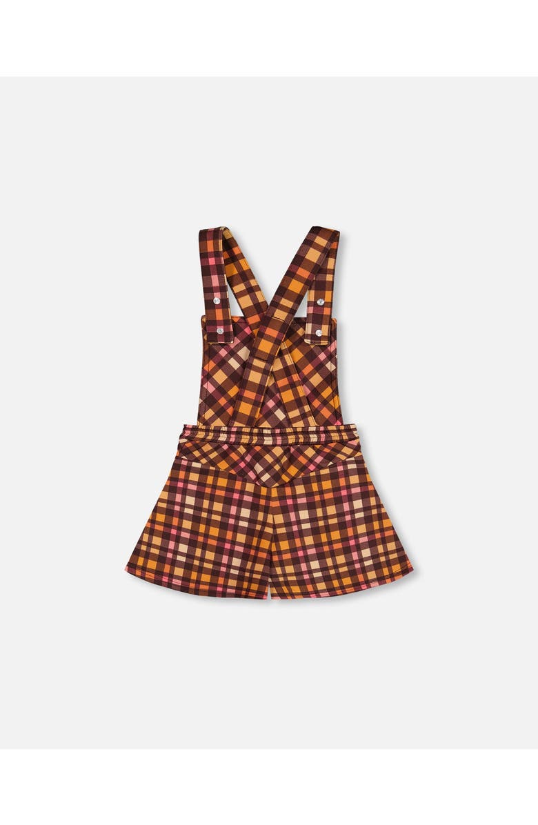 Deux par Deux Little Girl's Milano Shortall Plaid Magenta And Brown, Alternate, color, Pink & Brown Plaid