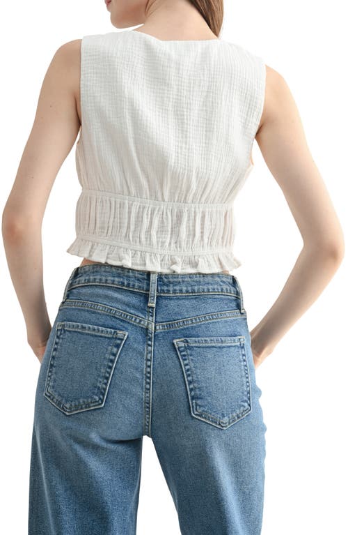 Lush Front Tie Cotton Gauze Crop Tank
