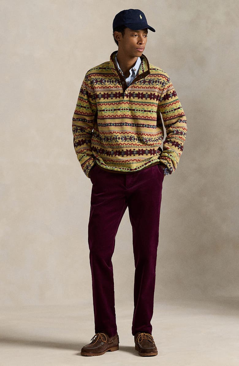 Polo Ralph Lauren Fair Isle Fleece Pullover, Alternate, color, Camel Combo