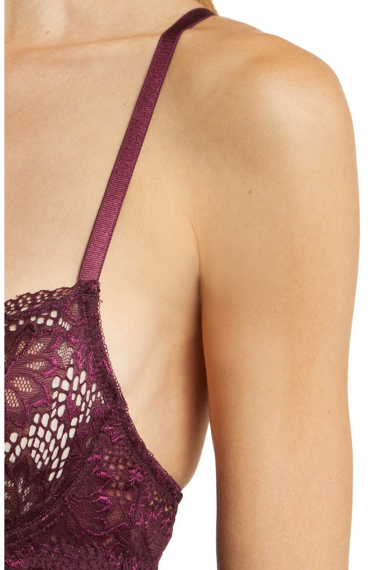 Lace Underwire Teddy, Alternate, color, POTENT PURPLE