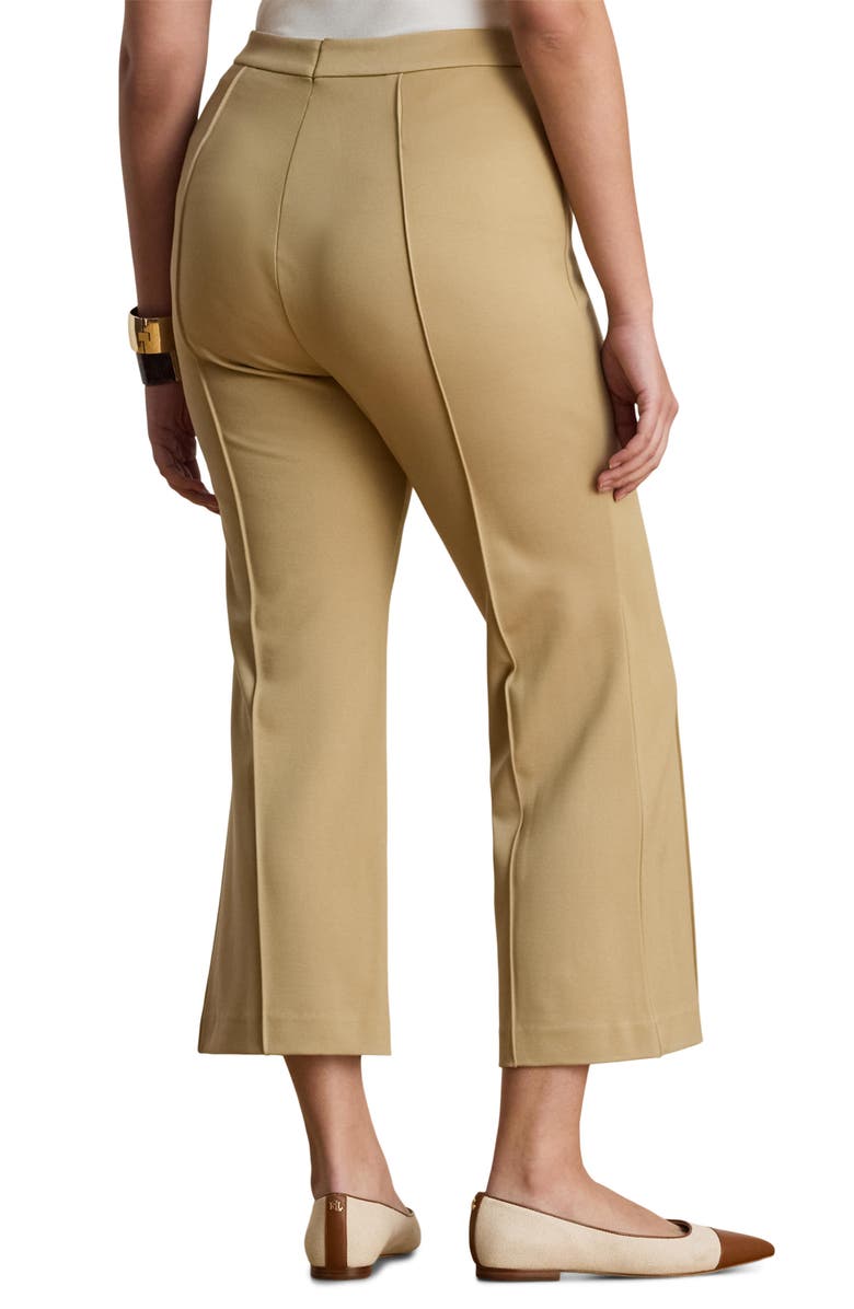 Lauren Ralph Lauren Ankle Flare Twill Pants, Alternate, color, Birch Beige