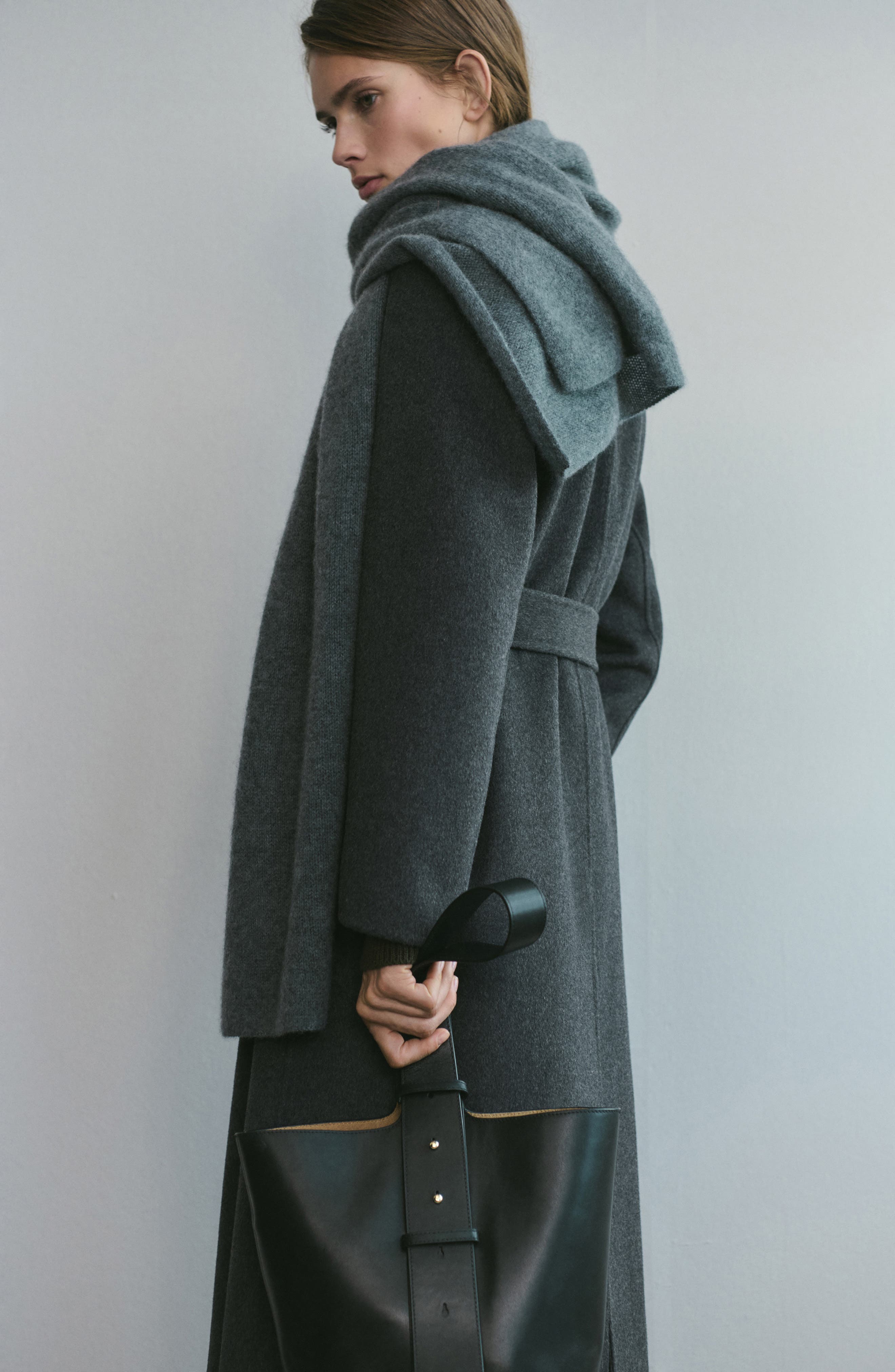Belted Wool Blend Coat - image 2