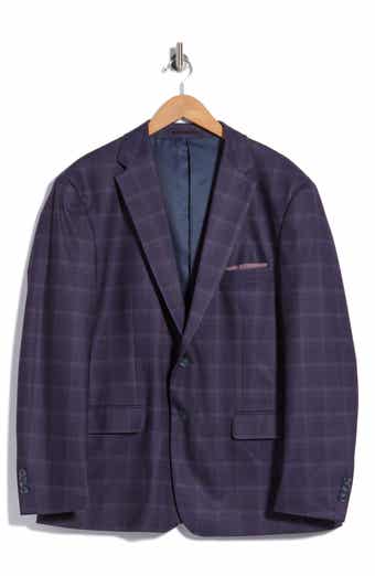 Plaid Stretch Knit Sport Coat