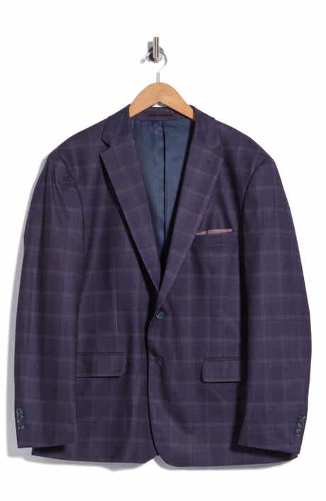 Plaid Stretch Knit Sport Coat
