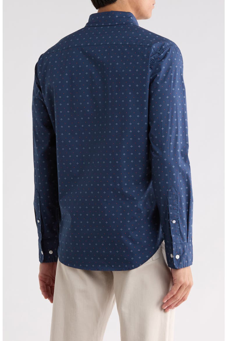 Slim Fit Geo Print Stretch Poplin Shirt, Alternate, color, JULES GEO