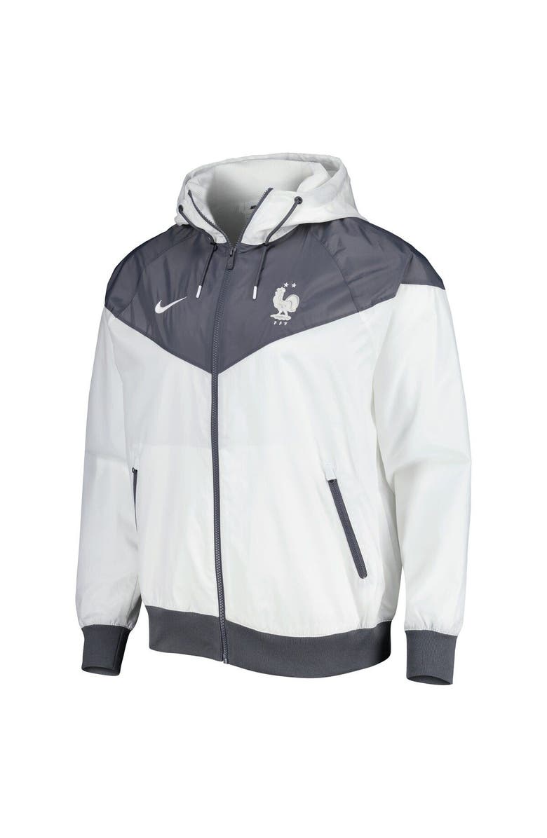 Nike Men's Nike White France National Team Windrunner Raglan Full-Zip Hoodie, Alternate, color,