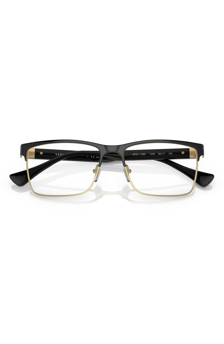 Versace 56mm Rectangular Optical Glasses, Alternate, color,