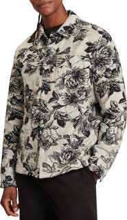 Ted Baker Mairis Floral Jacquard Button-Up Overshirt