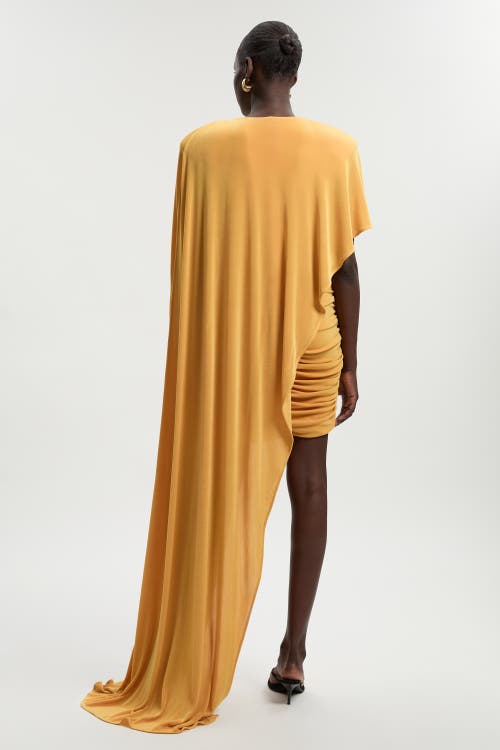 Karen Millen Premium Detail Mini Dress In Yellow