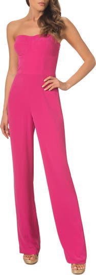 Dress the Population Preston Stretch Crepe Strapless Jumpsuit | Nordstrom