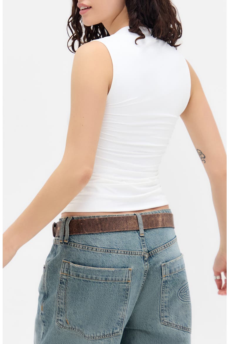 Bailey Ruched Tank, Alternate, color, WHITE